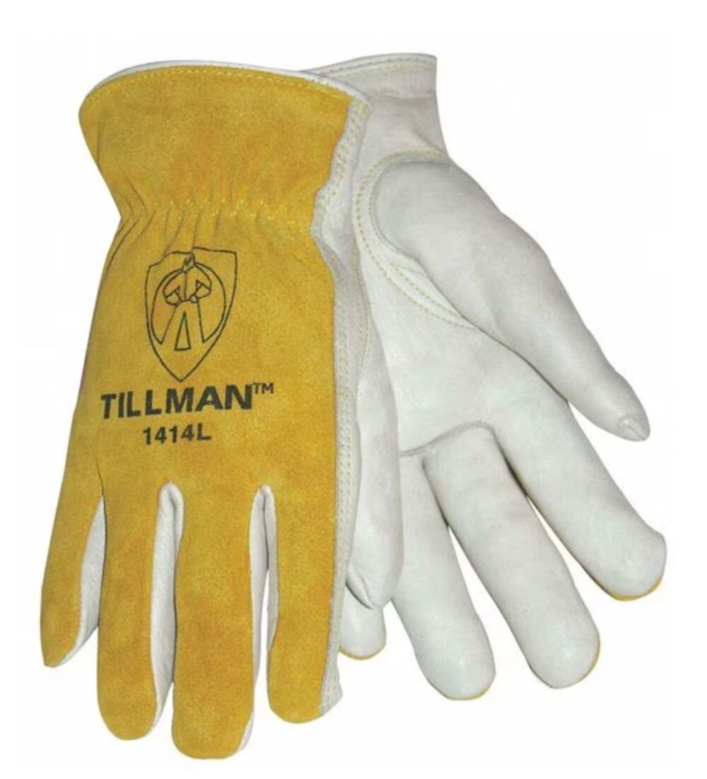 Tillman Leather Drivers Gloves in Yellow, Size OS